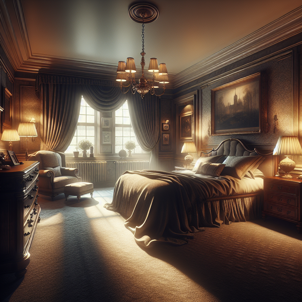 AI-generated image for: a realistic image of a bedroom, cinematic