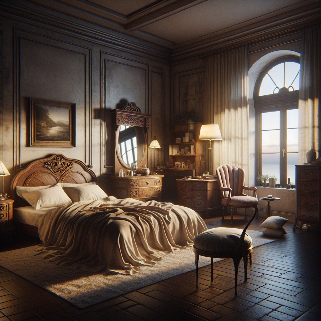 AI-generated image for: a realistic image of a bedroom, cinematic