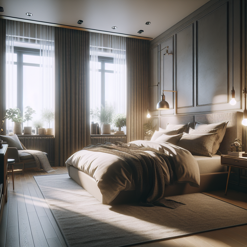 AI-generated image for: a realistic image of a bedroom, cinematic