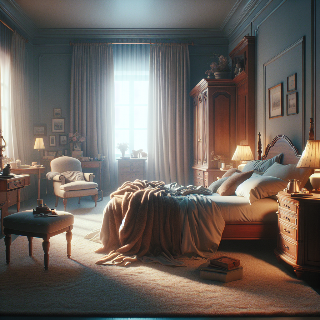 AI-generated image for: a realistic image of a bedroom, cinematic