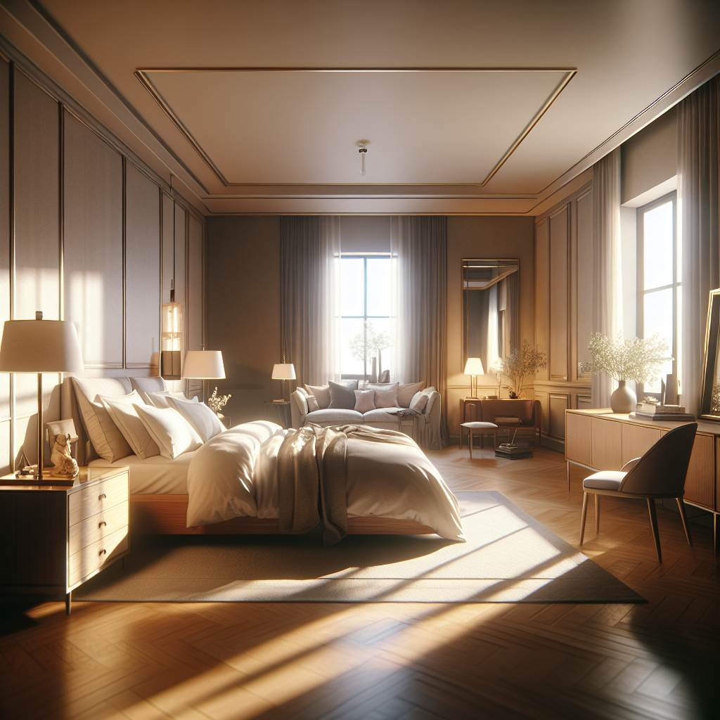 AI-generated image for: a realistic image of a bedroom, cinematic