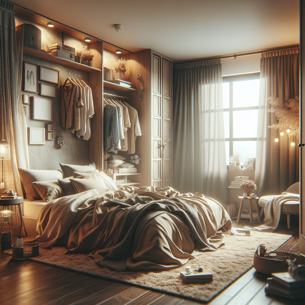 AI-generated image for: a realistic image of a bedroom, cinematic