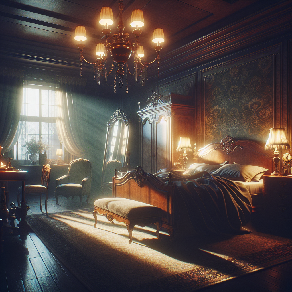 AI-generated image for: a realistic image of a bedroom, cinematic