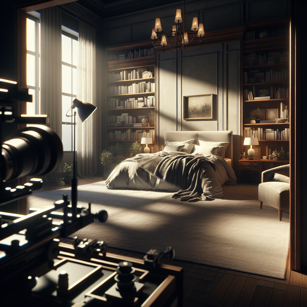 AI-generated image for: a realistic image of a bedroom, cinematic