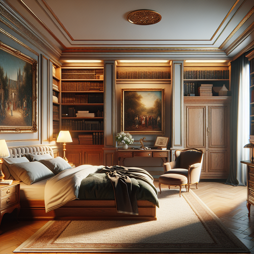 AI-generated image for: a realistic image of a bedroom, cinematic