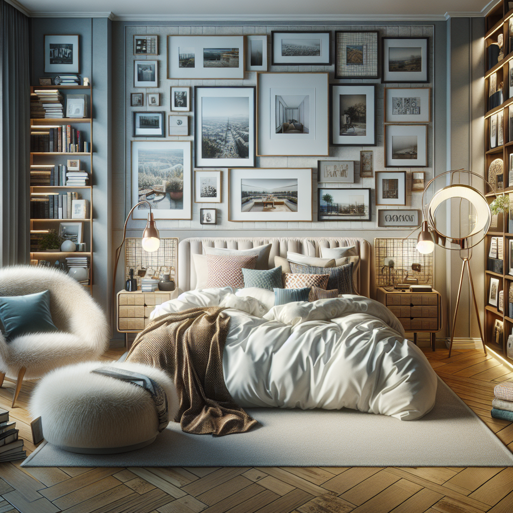 AI-generated image for: a realistic modern bedroom, cinematic