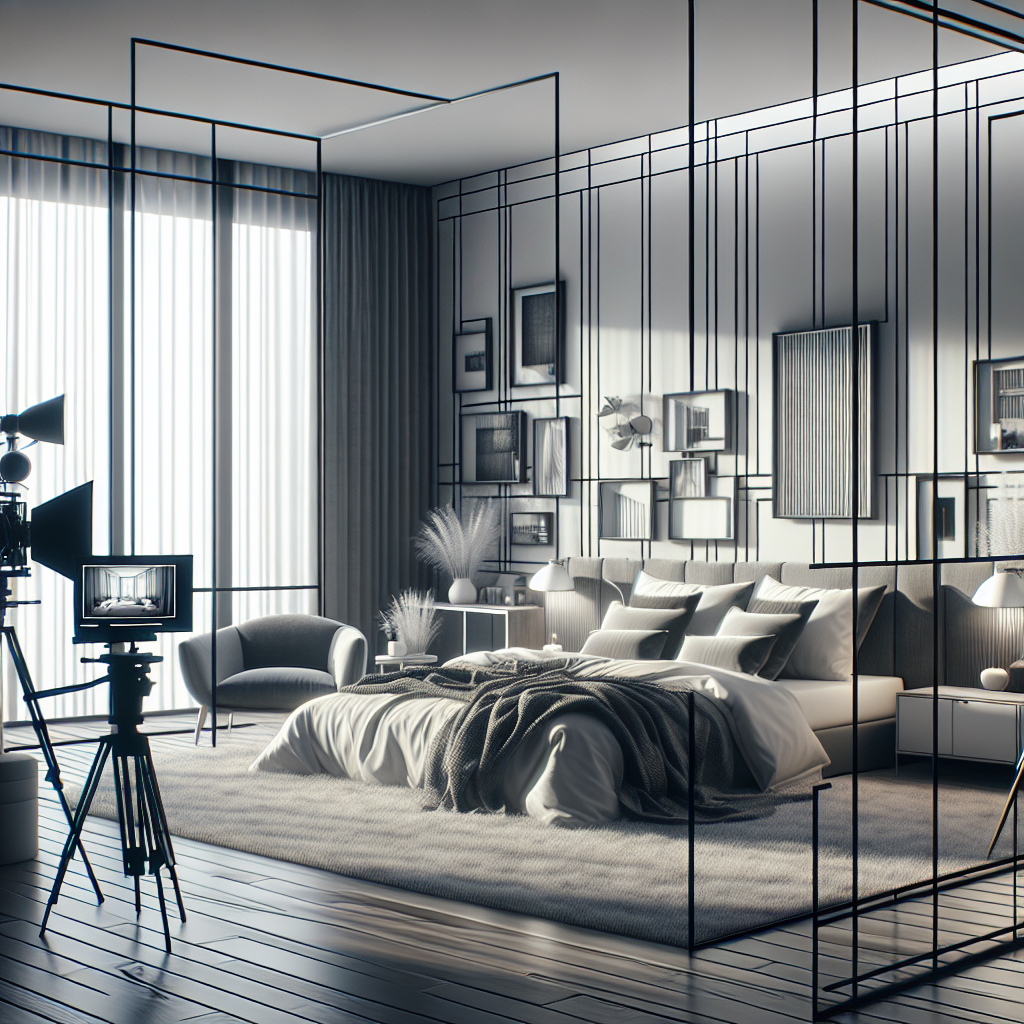 AI-generated image for: a realistic modern bedroom, cinematic