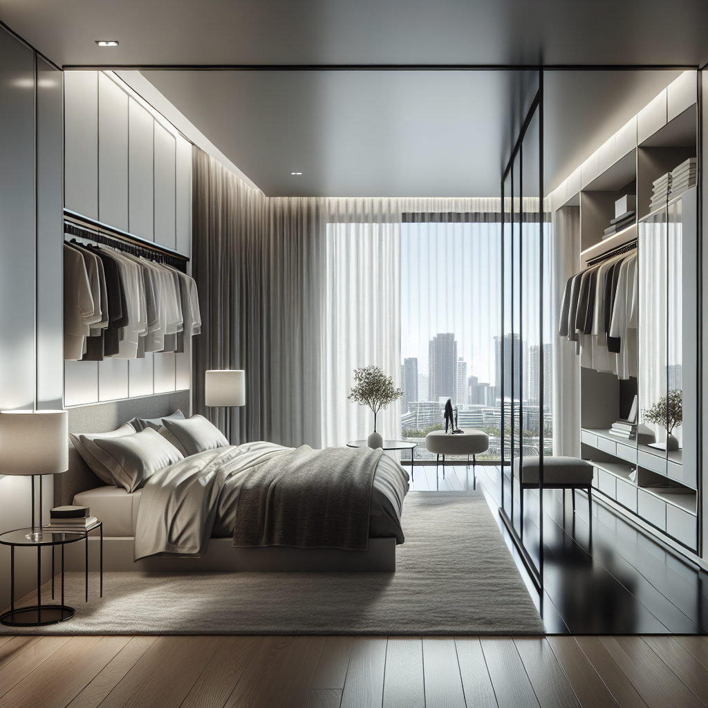 AI-generated image for: a realistic modern bedroom, cinematic