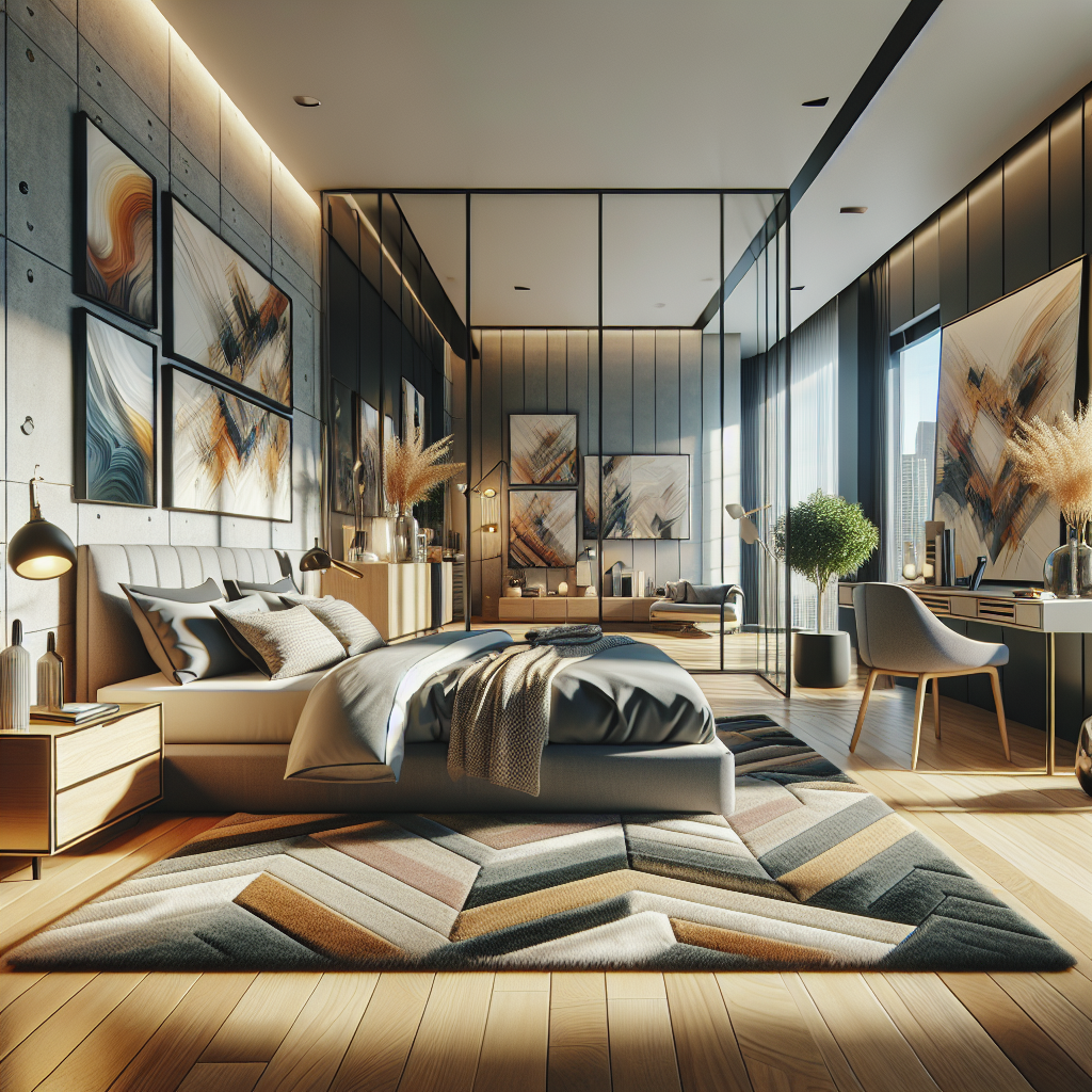 AI-generated image for: a realistic modern bedroom, cinematic