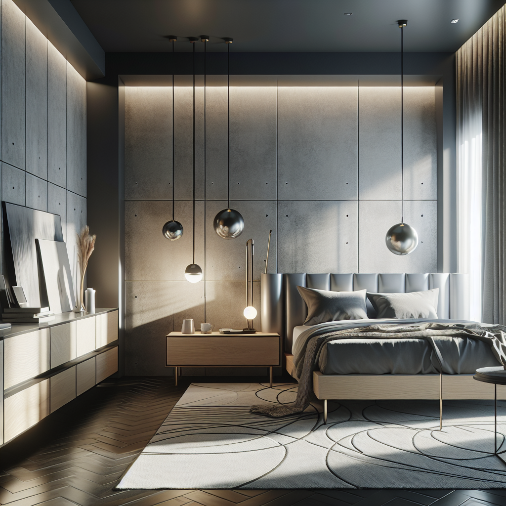 AI-generated image for: a realistic modern bedroom, cinematic