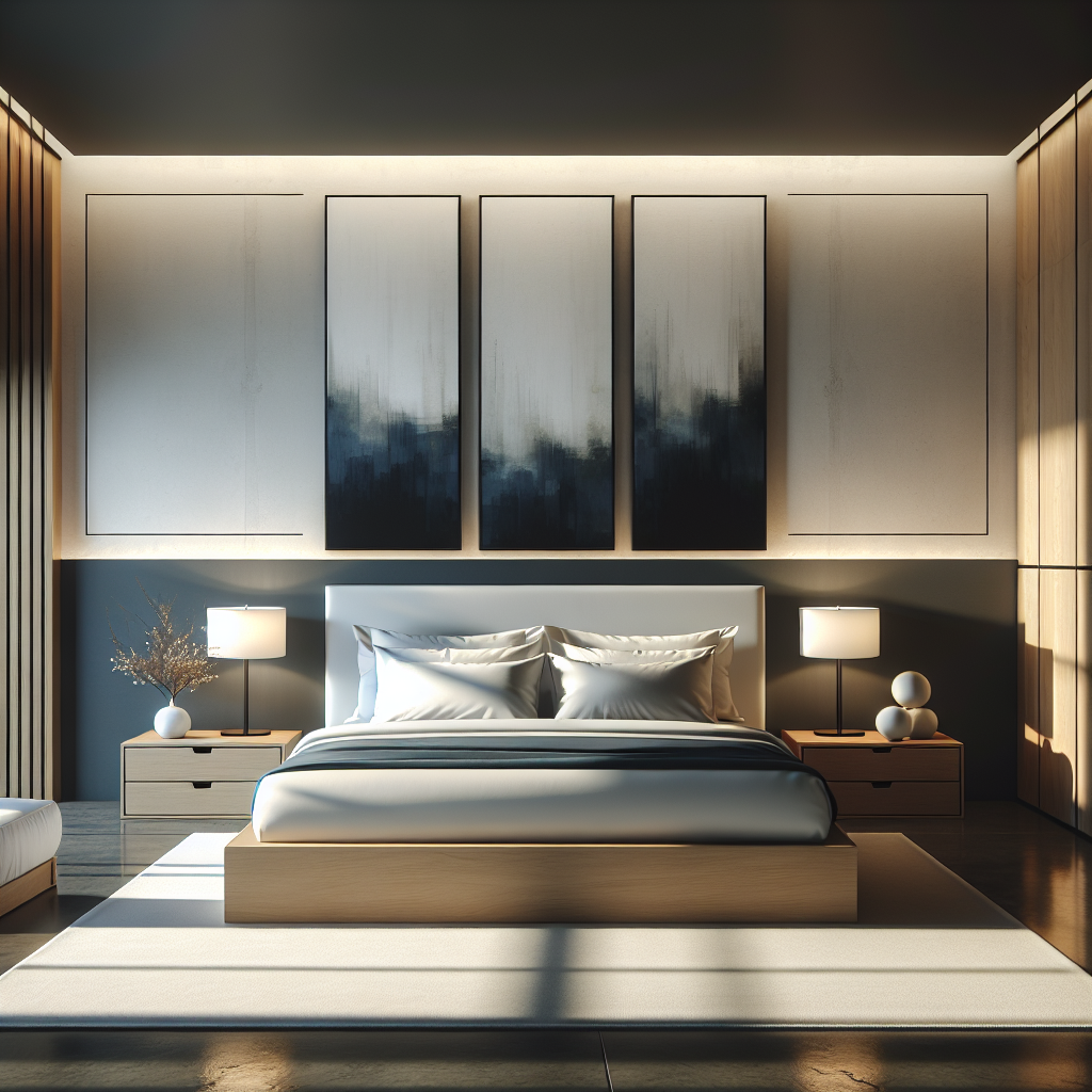 AI-generated image for: a realistic modern bedroom, cinematic