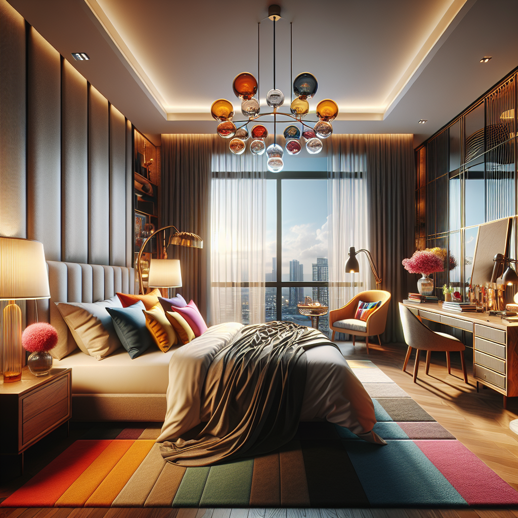 AI-generated image for: a realistic modern bedroom, cinematic