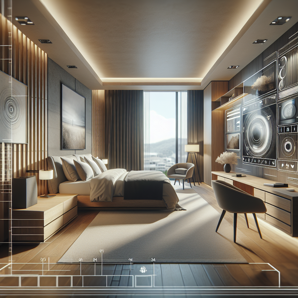 AI-generated image for: a realistic modern bedroom, cinematic