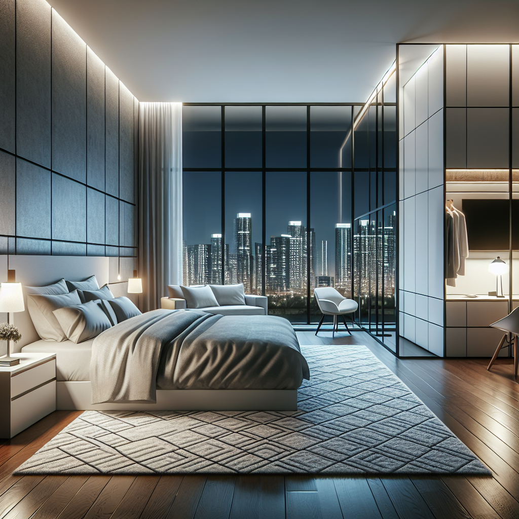 AI-generated image for: a realistic modern bedroom, cinematic