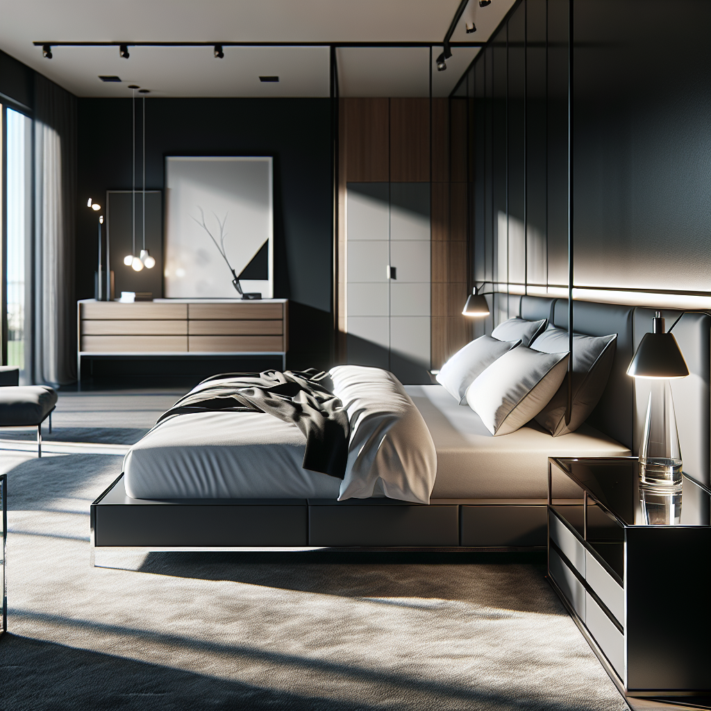 AI-generated image for: a realistic modern bedroom, cinematic