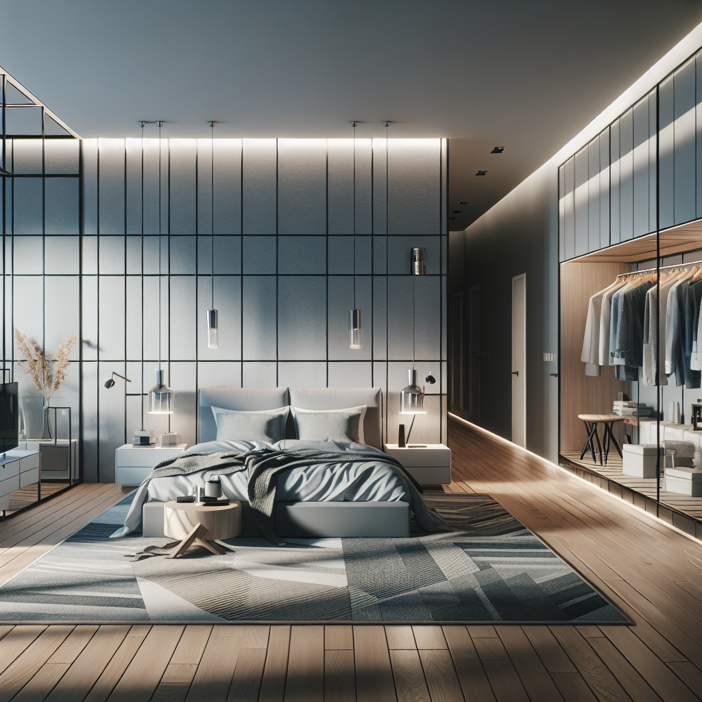 AI-generated image for: a realistic modern bedroom, cinematic