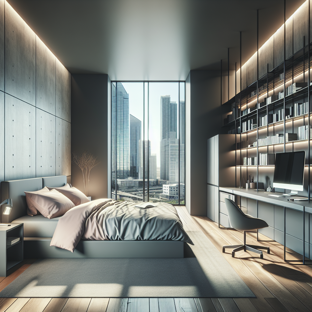 AI-generated image for: a realistic modern bedroom, cinematic