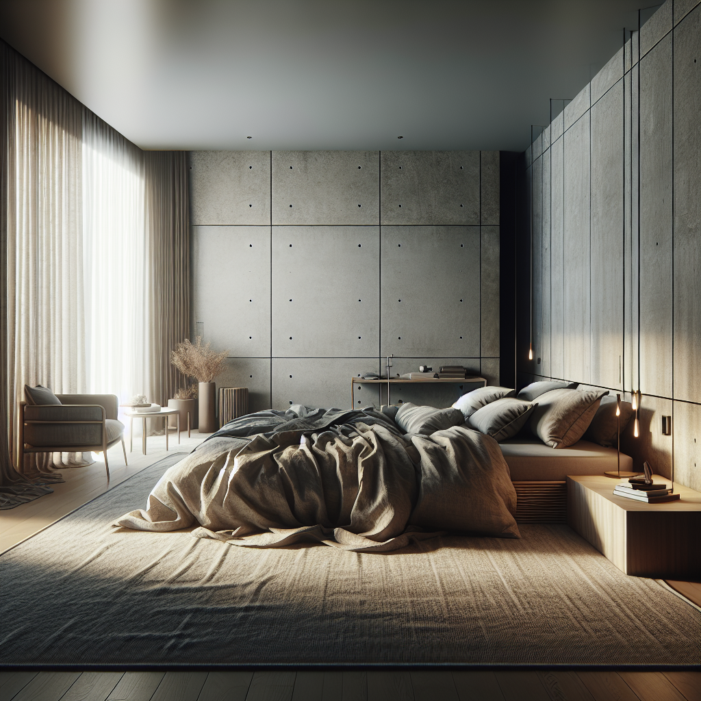 AI-generated image for: a realistic modern bedroom, cinematic