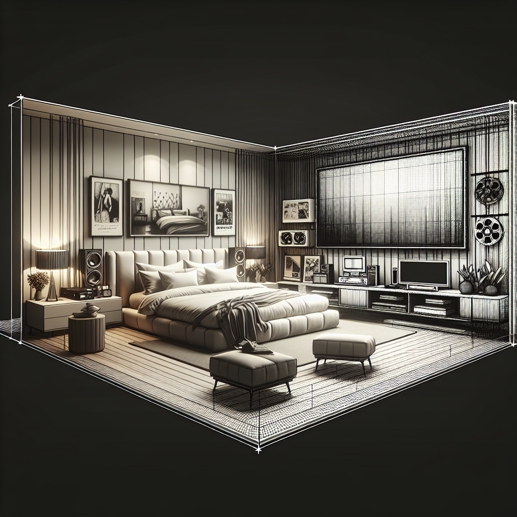 AI-generated image for: a realistic modern bedroom, cinematic