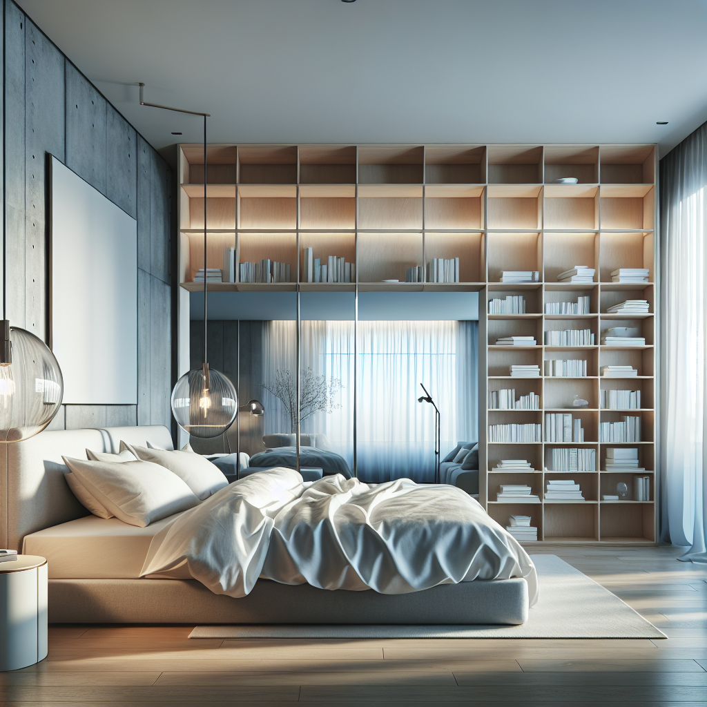 AI-generated image for: a realistic modern bedroom, cinematic