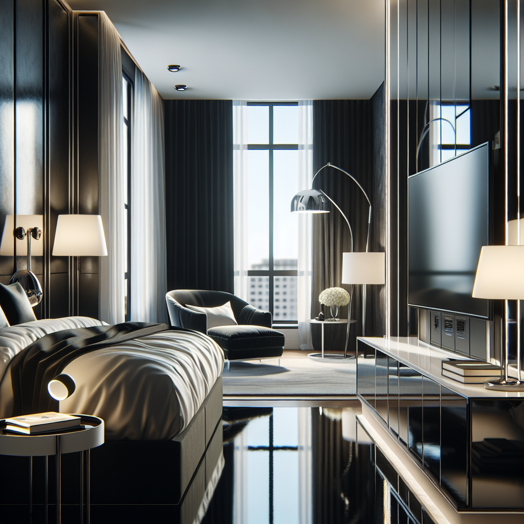 AI-generated image for: a realistic modern bedroom, cinematic