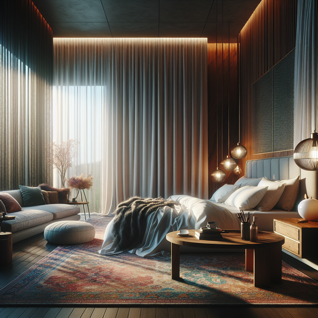 AI-generated image for: a realistic modern bedroom, cinematic